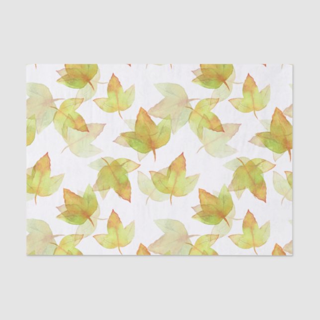 Autumn Leaves Falling, Colours of Fall Tissue Paper (Front)