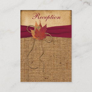 Autumn Leaves, FAUX Burlap Enclosure Card 3