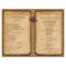 Autumn Leaves, FAUX Burlap Wedding Program