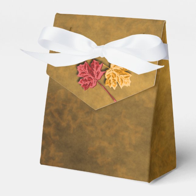 Autumn Leaves Favor Box (Front Side)