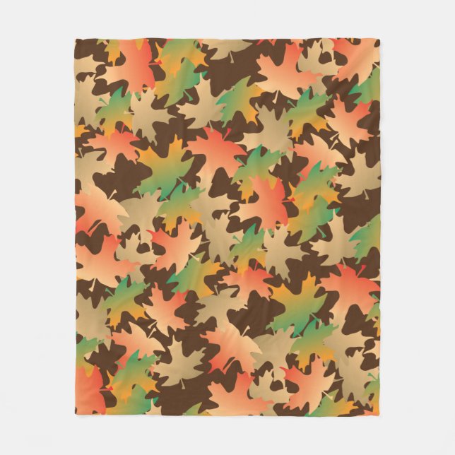 Autumn Leaves Fleece Blanket (Front)