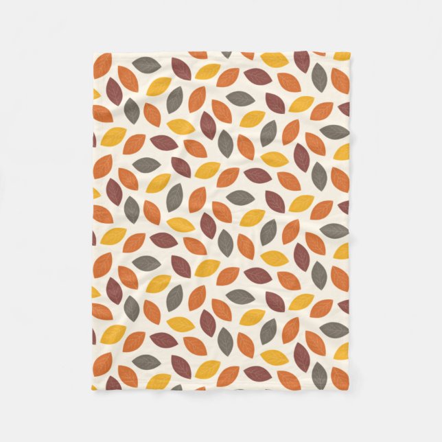 Autumn Leaves Fleece Blanket (Front)