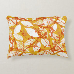 Autumn Leaves: Golden Vintage Repeat Accent Pillow