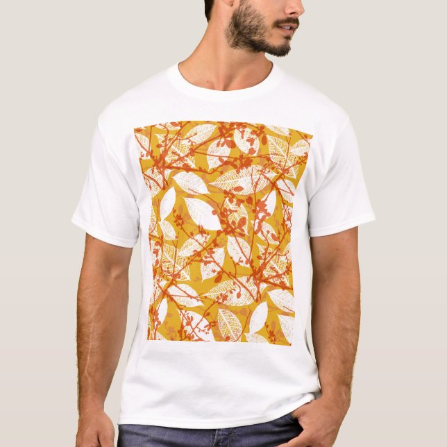 Autumn Leaves: Golden Vintage Repeat T-Shirt (Front)