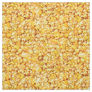 Autumn leaves, golden yellow fabric