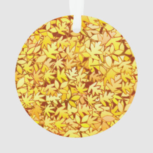 Autumn leaves, golden yellow ornament