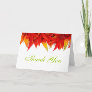 Autumn Leaves hank You Note Holiday Card
