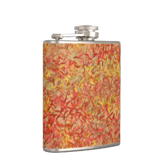 Autumn leaves hip flask