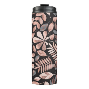 Autumn leaves illustration pattern thermal tumbler