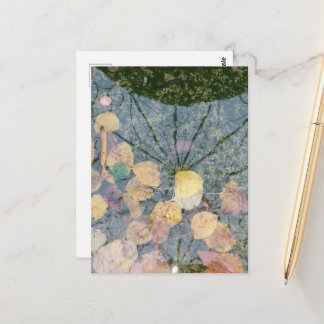 Autumn leaves in a Pella Iowa Fountain Abstract Postcard