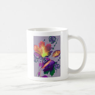 Autumn Leaves in Lilac Coffee Mug