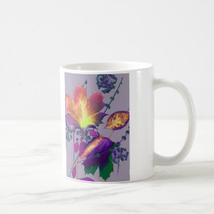 Autumn Leaves in Lilac Coffee Mug