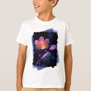 Autumn Leaves in Neon and Blue T-Shirt