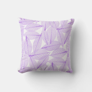 Autumn Leaves in Purple Throw Pillow