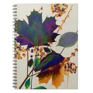 Autumn Leaves in Royal Colors Notebook
