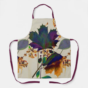 Autumn Leaves in Royal Colours Apron