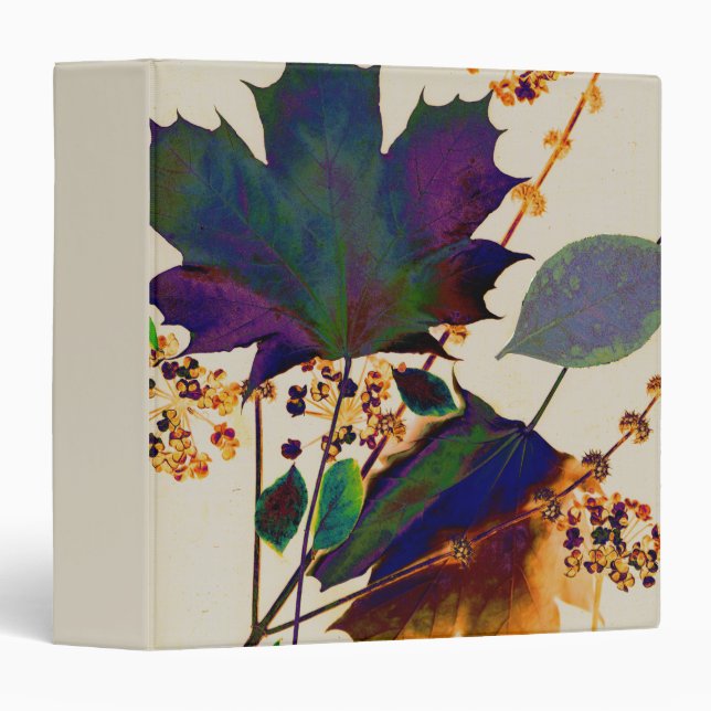 Autumn Leaves in Royal Colours Binder (Front/Spine)