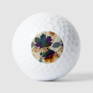 Autumn Leaves in Royal Colours Golf Balls