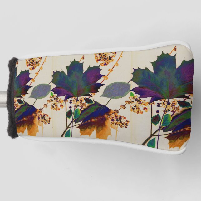 Autumn Leaves in Royal Colours Golf Head Cover (Front)