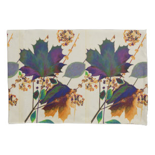 Autumn Leaves in Royal Colours Pillowcase