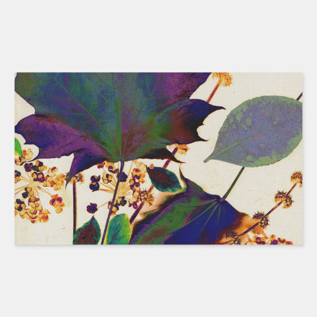 Autumn Leaves in Royal Colours Sticker (Front)