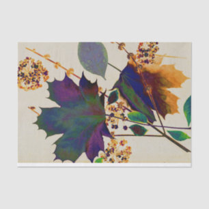 Autumn Leaves in Royal Colours Tissue Paper
