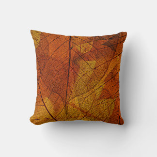 autumn leaves in the detailautumn,background,beaut throw pillow