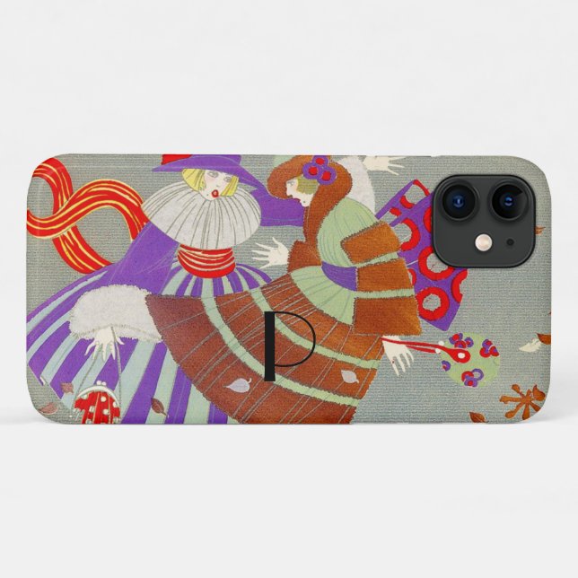 AUTUMN LEAVES IN THE WIND /BEAUTY FASHION MONOGRAM Case-Mate iPhone CASE (Back (Horizontal))