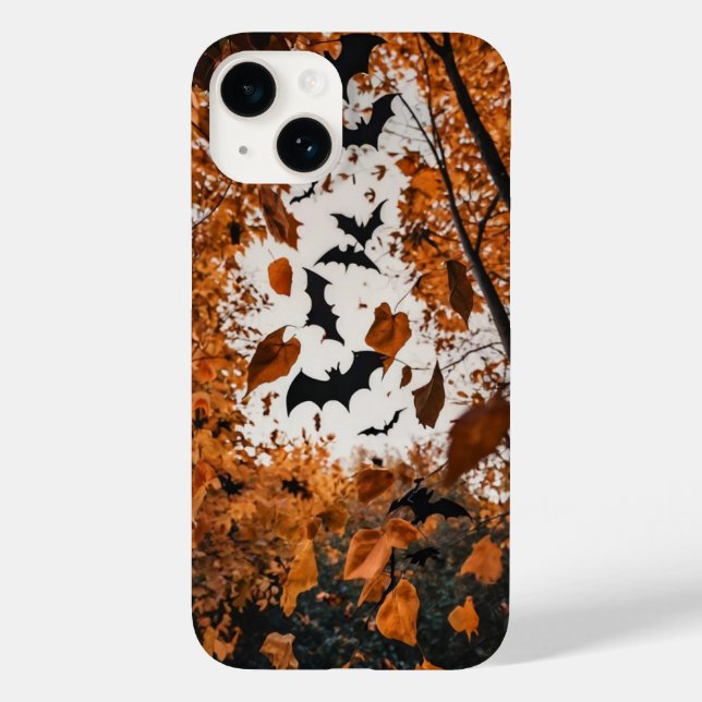 Autumn Leaves into Bats Halloween Case-Mate iPhone Case (Back)