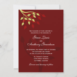 Autumn Leaves Invitation