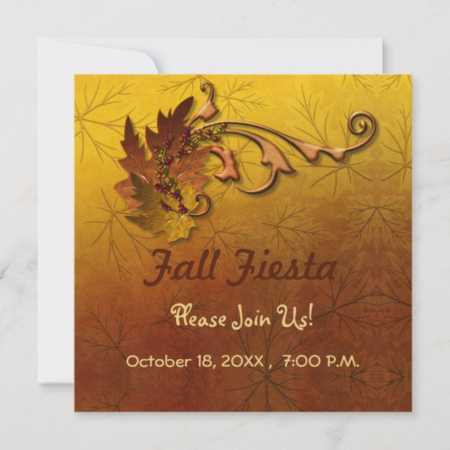 Autumn Leaves Invitation (Front)