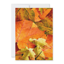 Autumn Leaves Invitation Card.