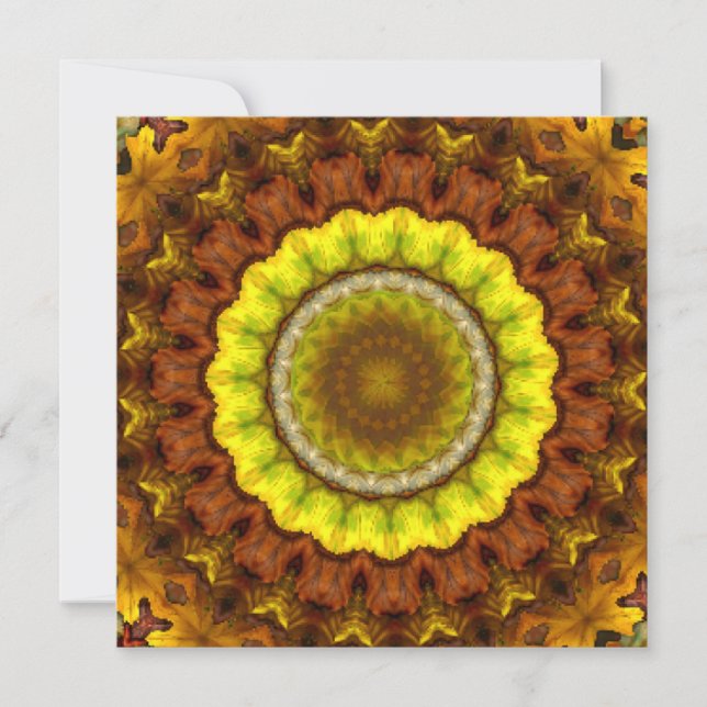 Autumn Leaves Kaleidoscope Mandala (Front)