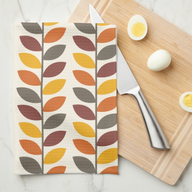 Autumn Leaves Kitchen Towel (Quarter Fold)