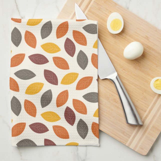 Autumn Leaves Kitchen Towel (Quarter Fold)
