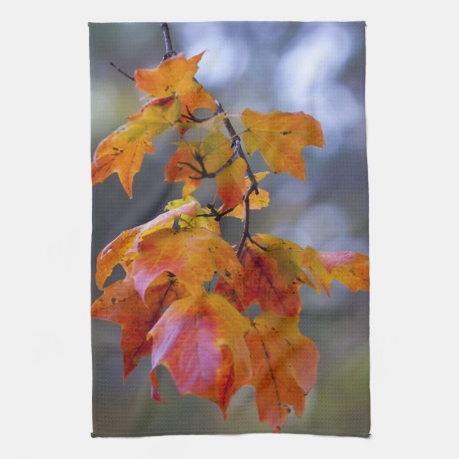 Autumn Leaves Kitchen Towel (Vertical)