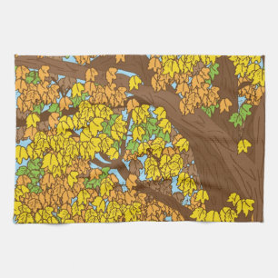 Autumn Leaves Kitchen Towel