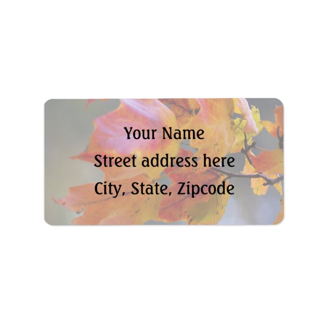 Autumn Leaves Label (Front)