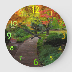 Autumn Leaves Large Clock