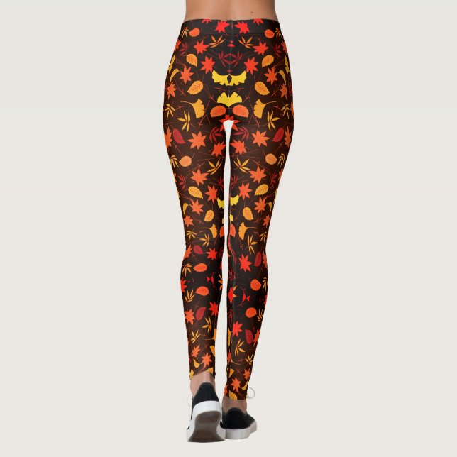 Autumn Leaves Leggings (Back)