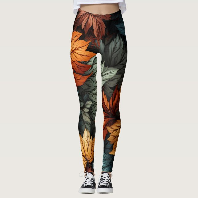 Autumn Leaves Leggings (Front)