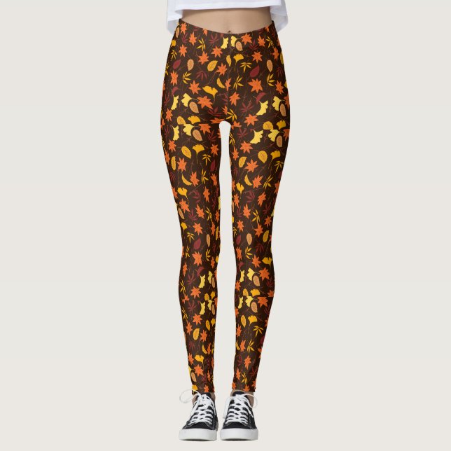 Autumn Leaves Leggings (Front)