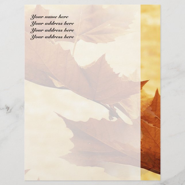 Autumn Leaves Letterhead (Front)