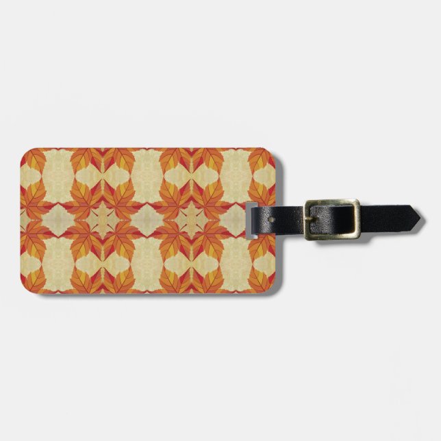 Autumn Leaves Luggage Tag (Front Horizontal)