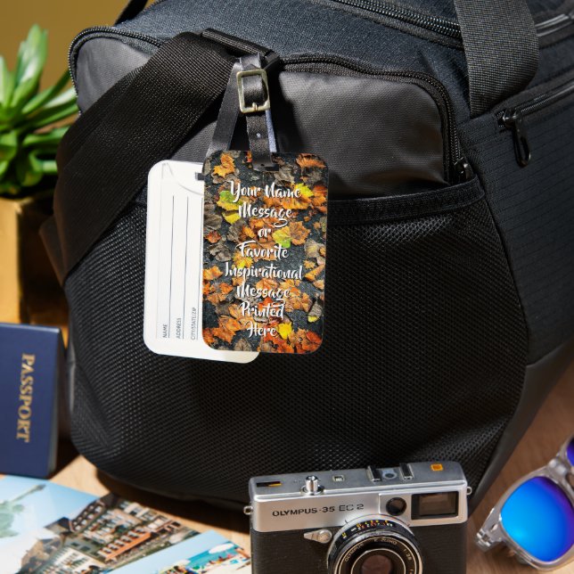 "Autumn Leaves" Luggage Tag (Front & Back)