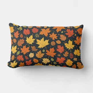 Autumn Leaves Lumbar Veggies Pillow