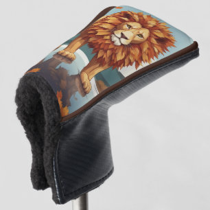Autumn Leaves Male Lion Golf Head Cover