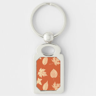 Autumn leaves - mandarin orange keychain
