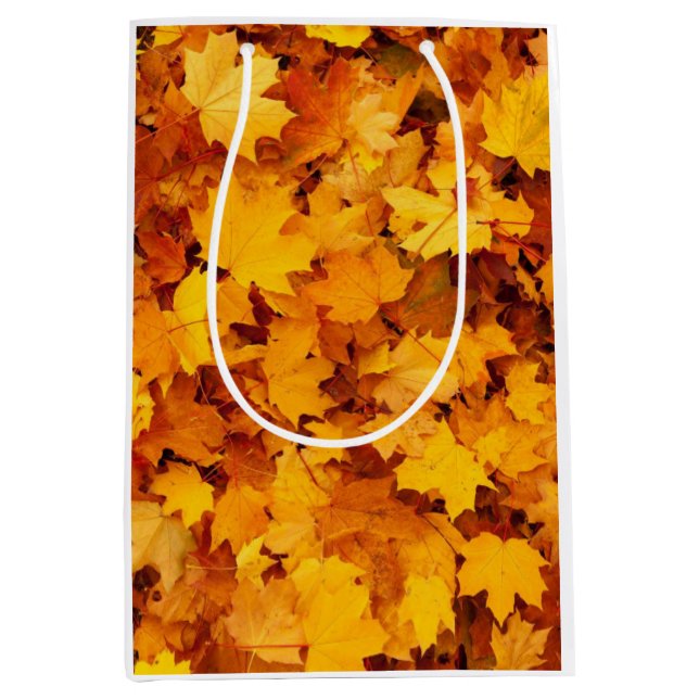 Autumn Leaves Medium Gift Bag (Front)