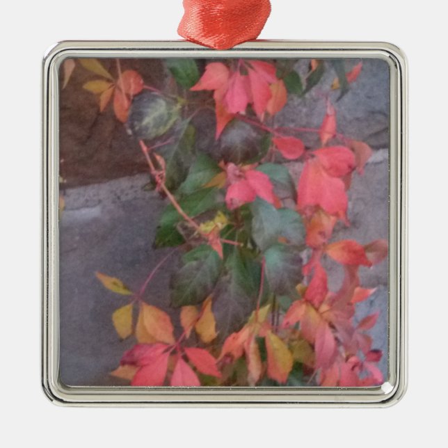 Autumn Leaves Metal Ornament (Front)